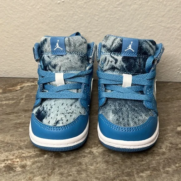 Nike Air Jordan 1 Mid Toddler Washed Denim 5C